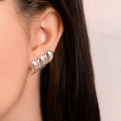 Brinco Prata 3 Gotas Earcuff - comprar online