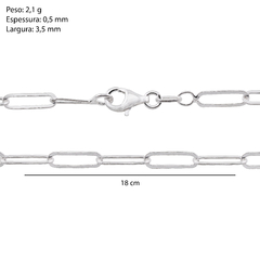 Corrente Prata Cartier 3,5mm