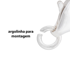 Fecho Prata Lagosta 9mm + Argolinha - comprar online