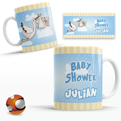 12 Tazas Personalizadas Baby Shower Niño Cielo 01