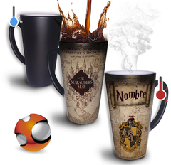 Taza Mágica Grande Cónica de 17oz Personalizada Harry Potter Mapa Merodeador - Stockupcreativos tazas y playeras el regalo original