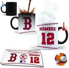 Taza Personalizada Personalizada Beisbol Red Sox 01