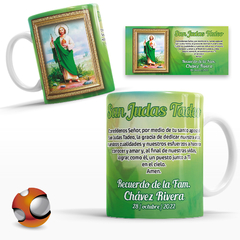 12 Tazas Personalizadas recuerdo San Judas Tadeo