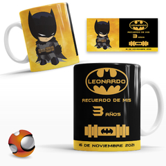 12 Tazas Personalizadas Fiesta Infantil Batman