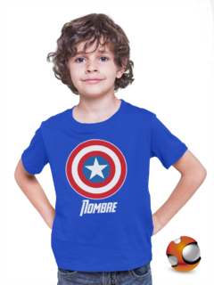 Playera para niño, niña o adulto Capitán América Personalizada Todas Las Tallas en internet