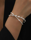 bracelete cruzado com strass