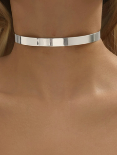 choker rigida prata ou dourada - comprar online