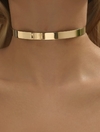 choker rigida prata ou dourada