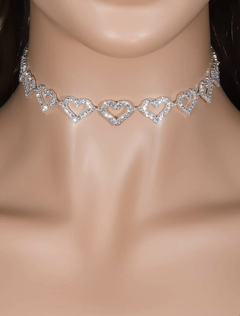 Choker de corações cravejados - comprar online