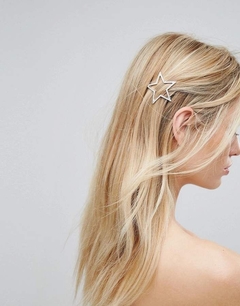 Grampo de cabelo de estrelas com strass - loja online