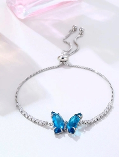 pulseira de borboleta com strass - ajustável - comprar online