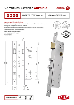 Cerradura Kallay 5006 - comprar online