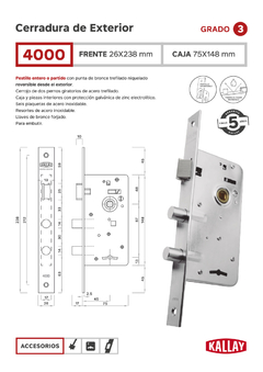 Cerradura Kallay 4000 - comprar online