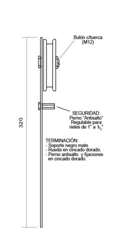 Kit Soporte Puerta Establo o Granero - Serrano - Aceros y Más