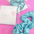 Scrunchies Azul Tiffany Com Cartão