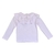 Blusa de tricô infantil com babado branca 3X s/ juros