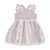 Vestido infantil estampado patchwork curto Angélica