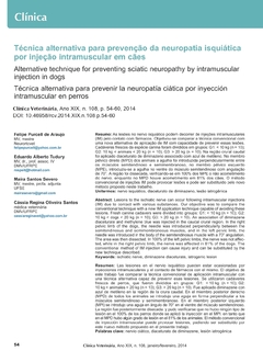 Técnica alternativa para preservação da neuropatia isquiática por injeção intramuscular em cães