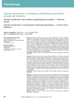 Giardia duodenalis: a complexa simplicidade parasitária - revisão de literatura