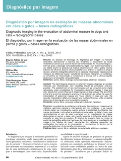 Diagnóstico por imagem na avaliação de massas abdominais em cães e gatos - bases radiográficas