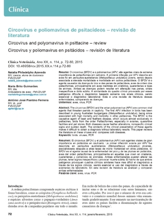 Circovírus e poliomavírus de psitacídeos - revisão de literatura