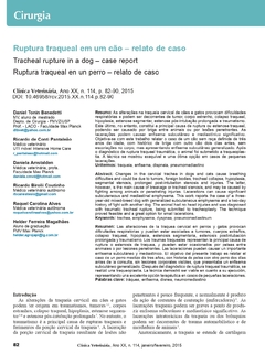 Ruptura traqueal em um cão - relato de caso