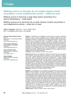 Walking suture na redução de um amplo espaço morto secundário a uma mastectomia canina - relato de caso