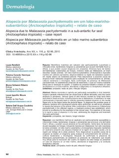 Alopecia por Malassezia pachydermatis em um lobo-marinho-subantártico (Arctocephalus tropicalis) - relato de caso