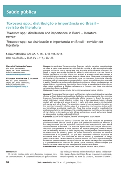 Toxocara spp.: distribuição e importância no Brasil - revisão de literatura