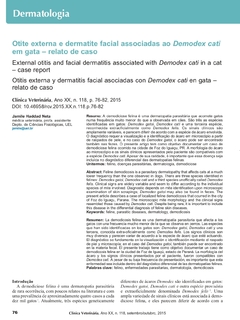 Otite externa e dermatite facial associadas ao Demodex cati em gata – relato de caso