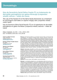 Uso do feromônio facial felino fração F3 no tratamento de dermatite psicogênica em gatos-maracajá (Leopardus wiedii) cativos - relato de caso