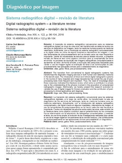 Sistema radiográfico digital – revisão de literatura