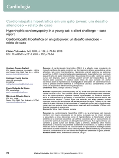 Cardiomiopatia hipertrófica em um gato jovem: um desafio silencioso - relato de caso