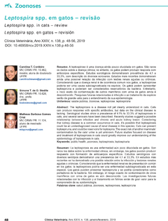 Leptospira spp. em gatos - revisão