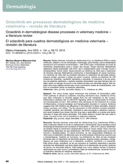 Oclacitinib em processos dermatológicos da medicina veterinária - revisão de literatura