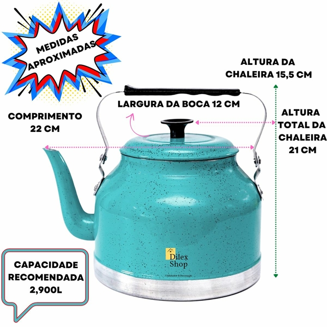 Kit Jogo café e chá - Bule chaleira 500ml - Leiteira 700ml