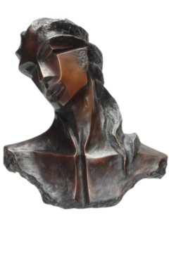 "A Cabeça de Salomé" (Estudo) Obra de Arte em Bronze (Média) para Ambientes Internos. - comprar online