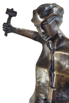 " O Lapidador" Obra de arte em Bronze na internet