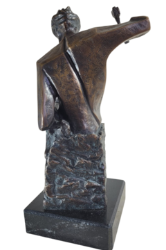 " O Lapidador" Obra de arte em Bronze - Ateliê Santos Lopes