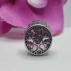 Berloque separador cravejado de zircônia rosa - comprar online