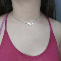 Choker 40cm com pingente estrelas - aço inox - comprar online