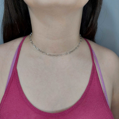 Choker 40cm repleta de corações entrelaçados - aço inox - comprar online