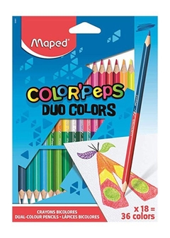 LAPICES MAPED COLOR´PEPS - DUO COLORS x18 (36)