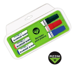 BORRADOR PARA PIZARRA + 3 MARCADORES PIZZINI 1250 - comprar online