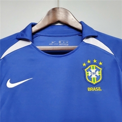 CAMISA RETRÔ SELEÇÃO BRASILEIRA 2002 AZUL - comprar online