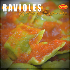 Ravioles de Ricota y Espinaca (Masa Verde) - comprar online