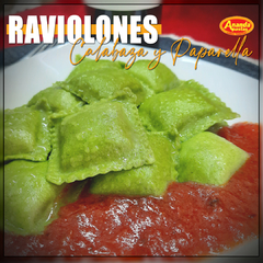 Raviolones de Calabaza y Paparella