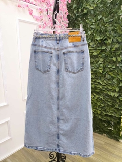 Saia Midi Maxi Skirt c cinto Jeans - MO 4645 na internet