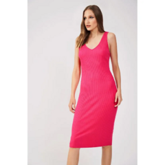 Vestido Canelado midi - ACO - 403397