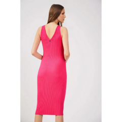 Vestido Canelado midi - ACO - 403397 - comprar online